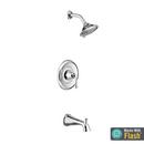 American Standard Polished Chrome Single Handle Multi Bathtub & Shower Faucet in Brushed Nickel Trim Only 