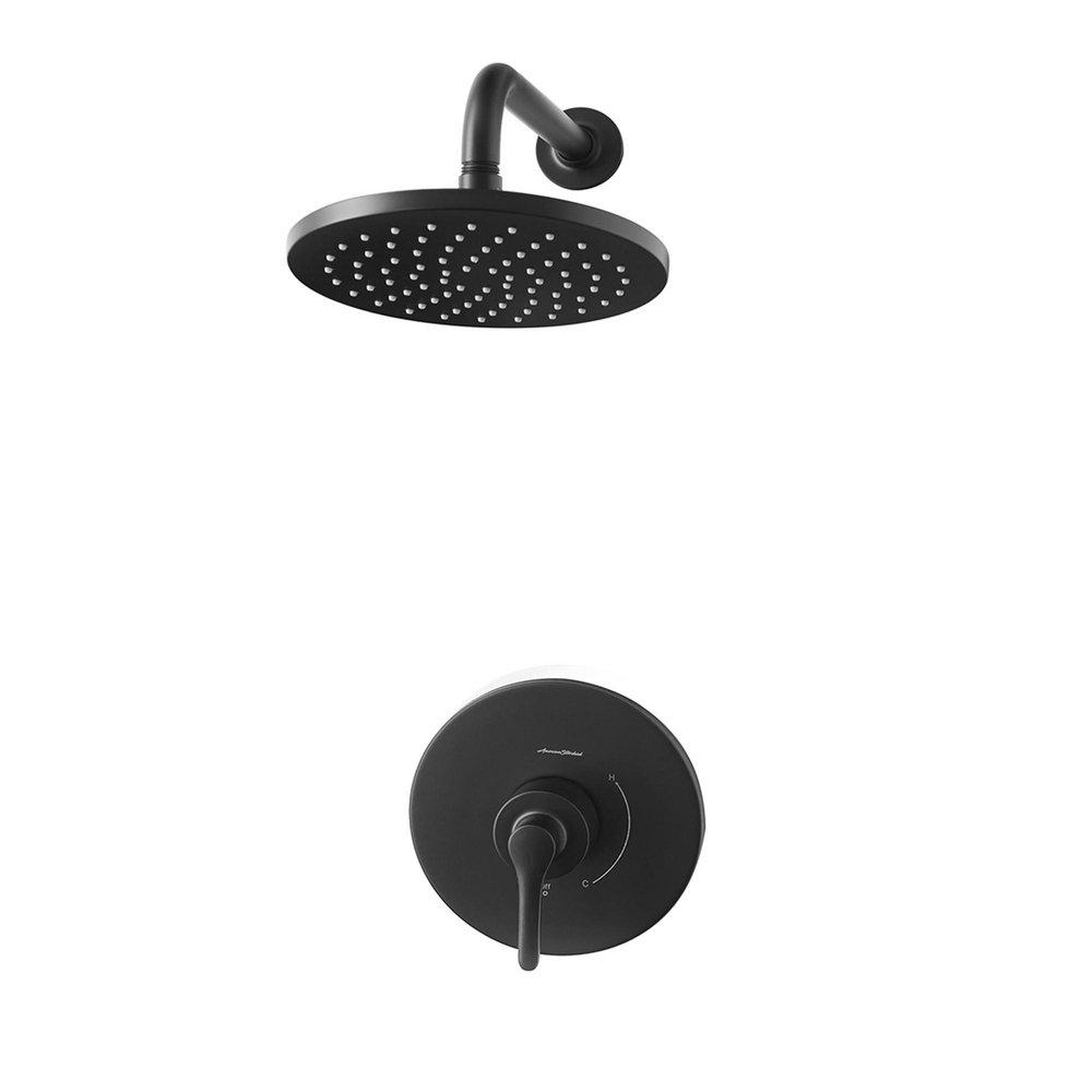 American Standard Matte Black Single Handle Single Shower Faucet Trim Only 