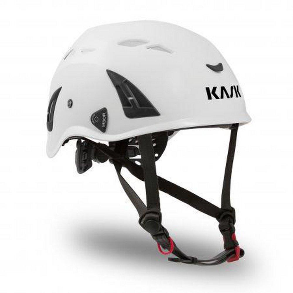 Kask America White WHITE SUPERPLASMA Ventilated helmet with chipstrap, lamp clips, up and down adjustment system 