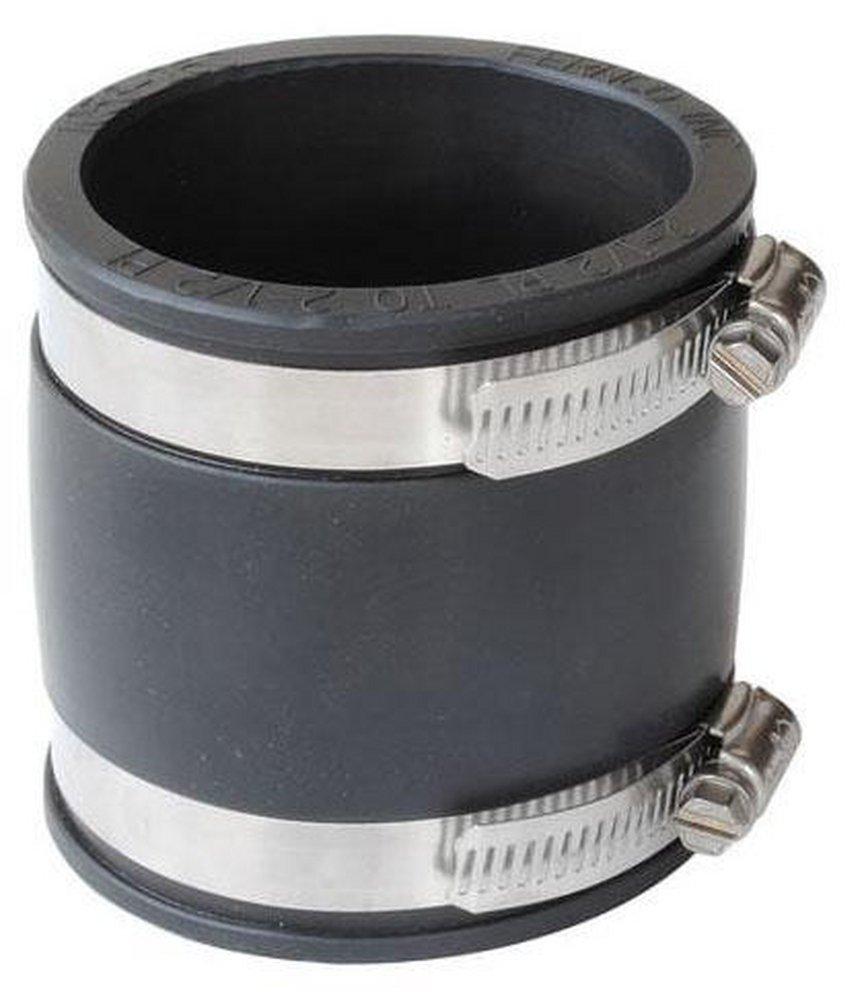 Fernco Clamp Plastic Coupling with Stainless Steel Band 