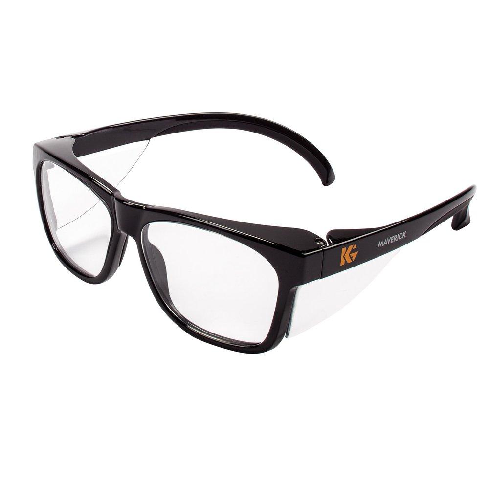 KleenGuard&trade; Clear Polycarbonate Black Frame Safety Glass 