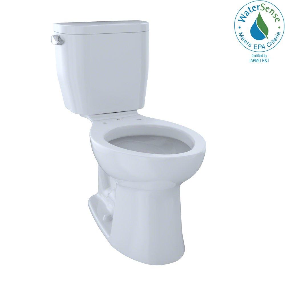 TOTO Cotton 1.28 gpf Elongated Floor Mount Two Piece Toilet 