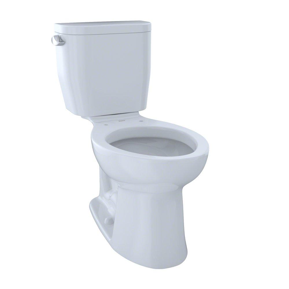 TOTO Cotton 1.28 gpf Elongated Floor Mount Two Piece Toilet 
