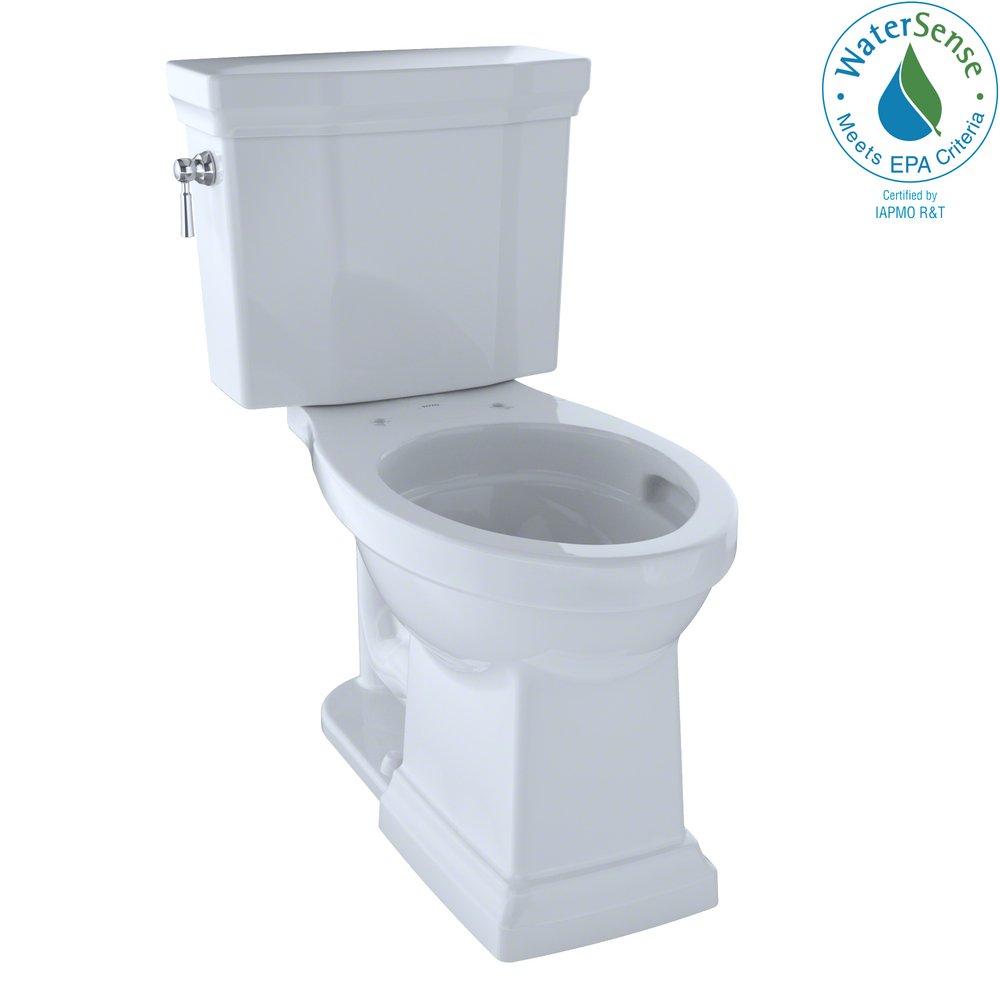 TOTO Cotton 1.28 gpf Elongated Floor Mount Two Piece Toilet 
