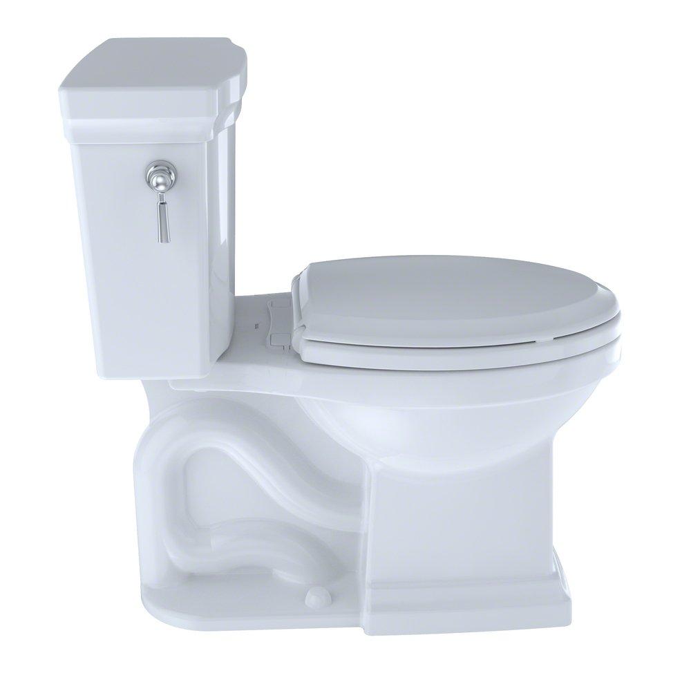 TOTO Cotton 1.28 gpf Elongated Floor Mount Two Piece Toilet 