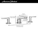 American Standard Polished Chrome Two Handle Widespread Bathroom Sink Faucet Lever Handle 