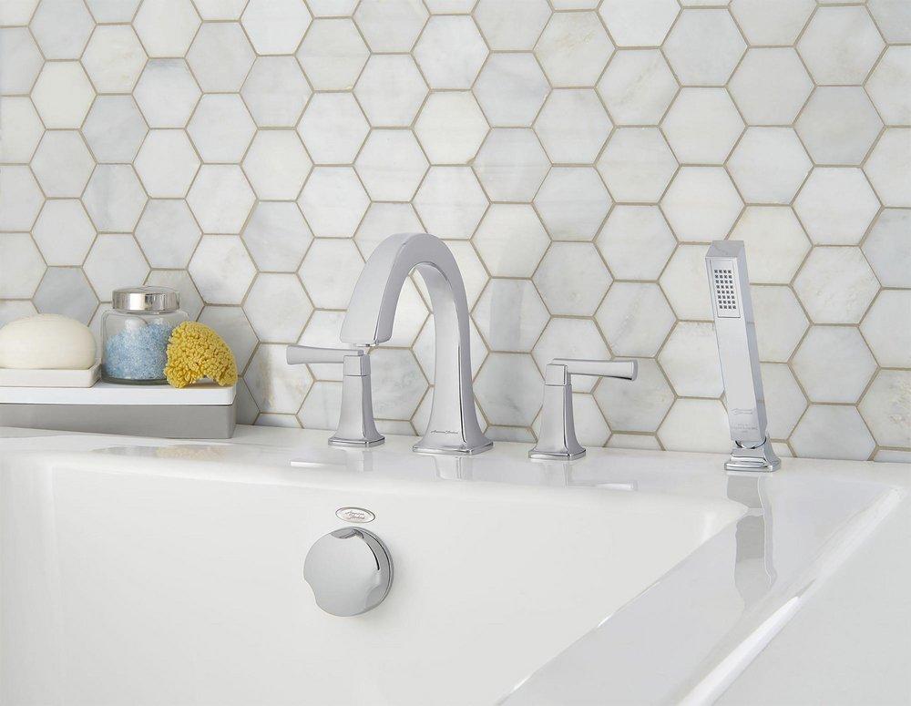 American Standard Brushed Nickel Two Handle Roman Tub Faucet Trim Only 