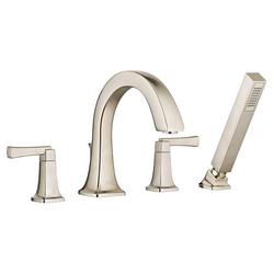Two Handle Roman Tub Faucet with Hand Shower in Brushed Nickel (Trim Only)