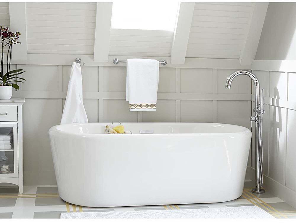 American Standard Matte Black Single Handle Lever Floor Mount Filler 