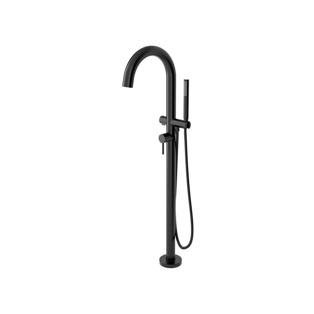 American Standard Matte Black Single Handle Lever Floor Mount Filler 