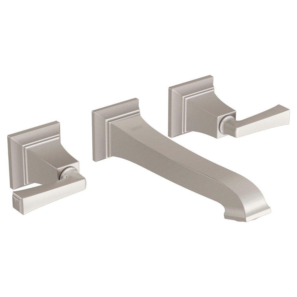 American Standard Brushed Nickel Two Handle Widespread Bathroom Sink Faucet Lever Handle 