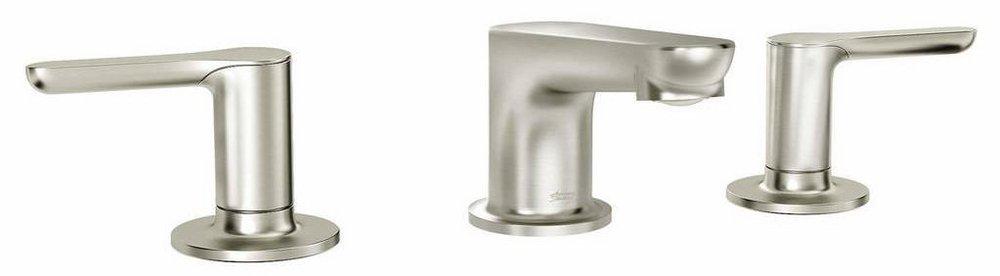 American Standard Brushed Nickel Two Handle Widespread Bathroom Sink Faucet 
