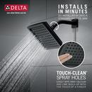 Delta Faucet Matte Black Single Function Full Showerhead 