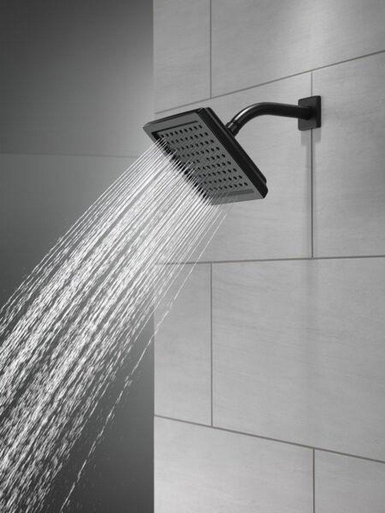 Delta Faucet Matte Black Single Function Full Showerhead 