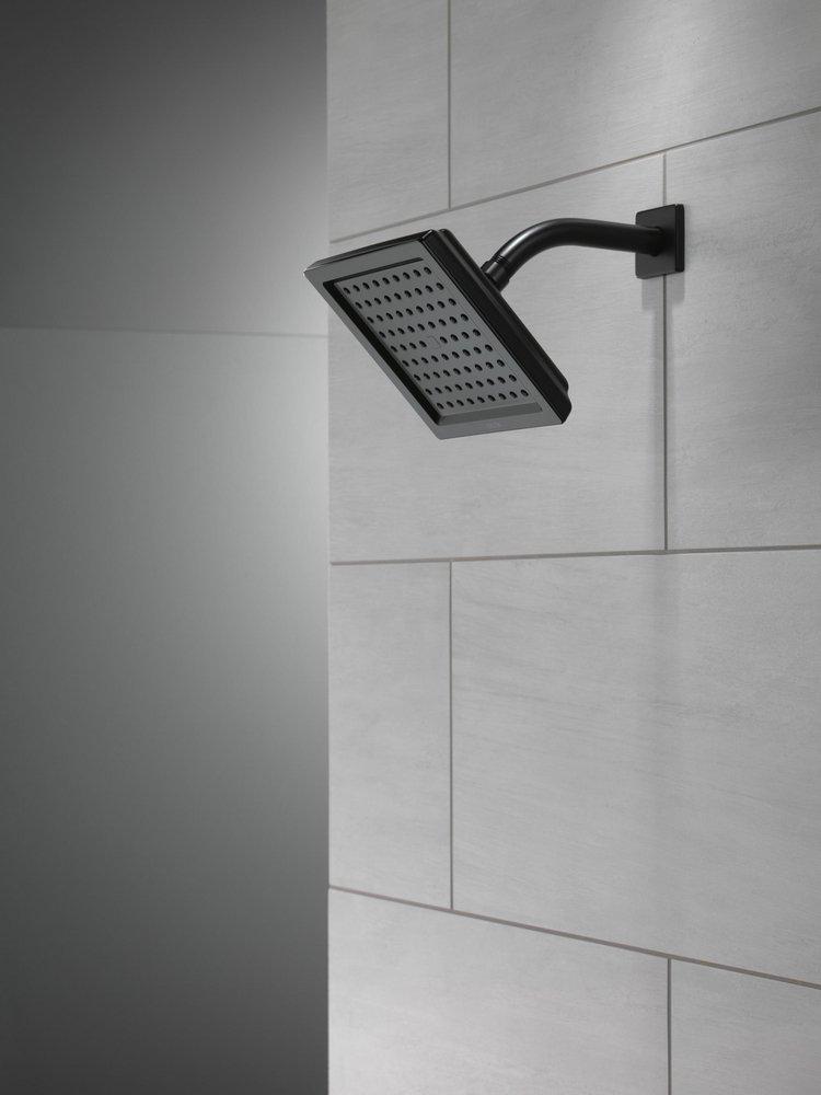 Delta Faucet Matte Black Single Function Full Showerhead 