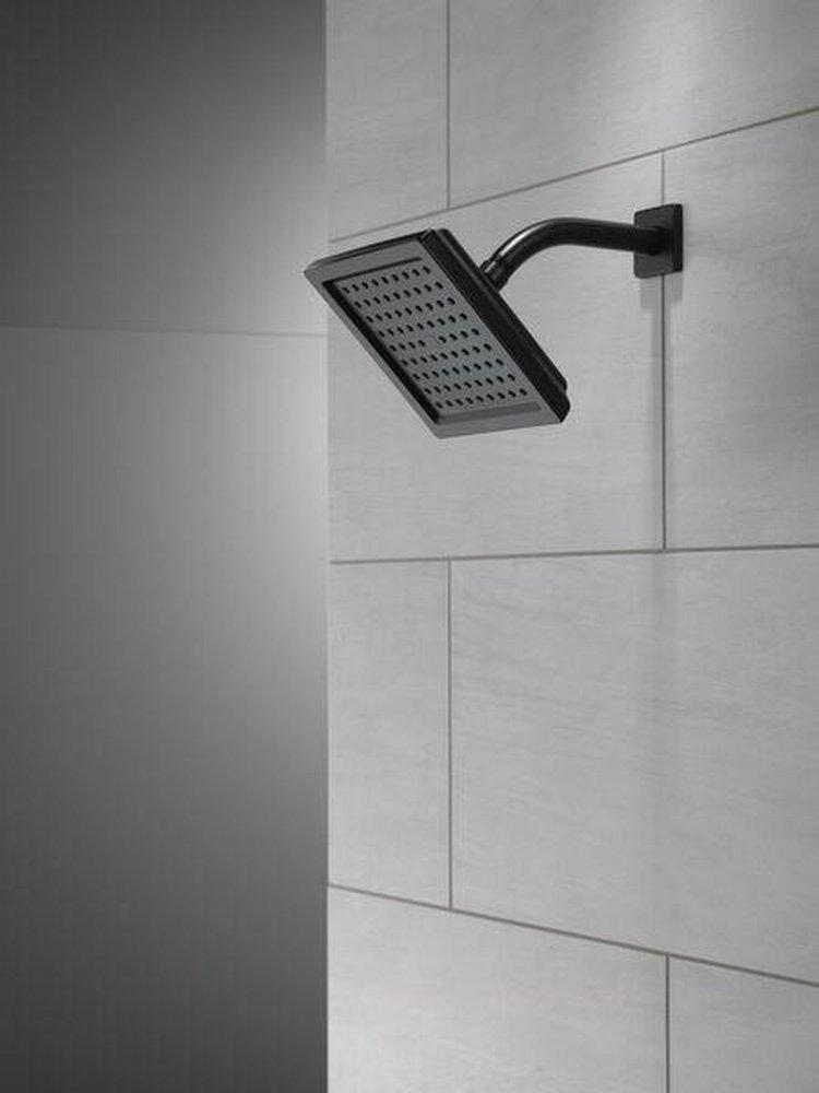 Delta Faucet Matte Black Single Function Full Showerhead 