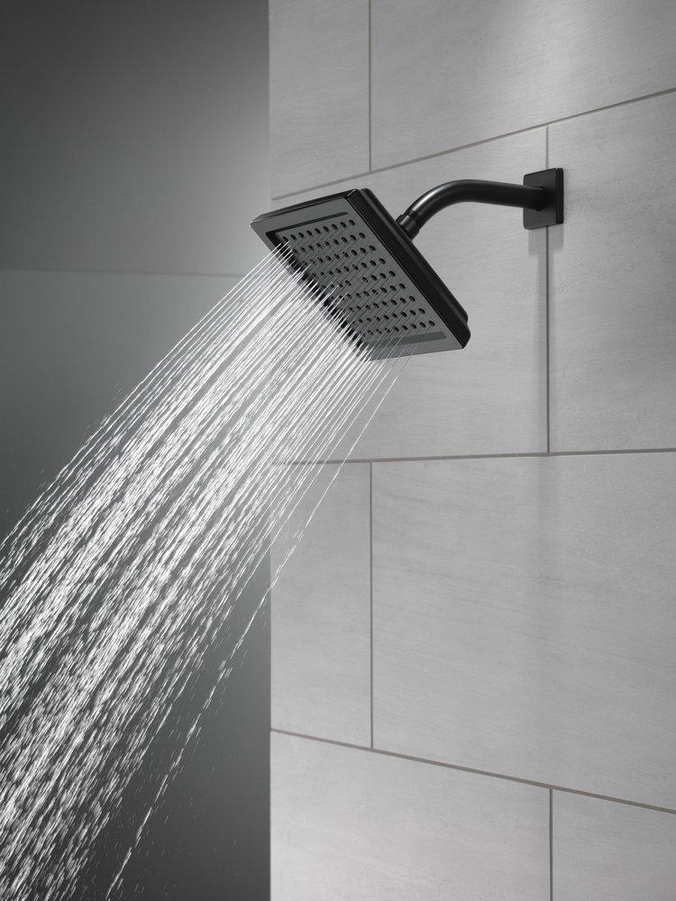Delta Faucet Matte Black Single Function Full Showerhead 