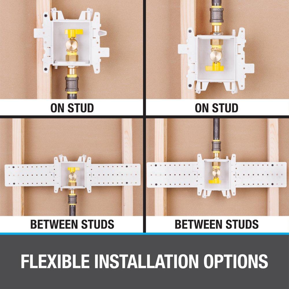 Oatey&reg; White 3-19/50 x 4-17/20 x 4 in. Gas Valve Supply Box 