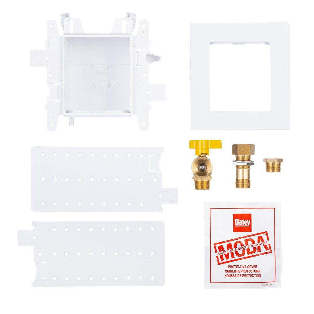 Oatey&reg; White 3-19/50 x 4-17/20 x 4 in. Gas Valve Supply Box 