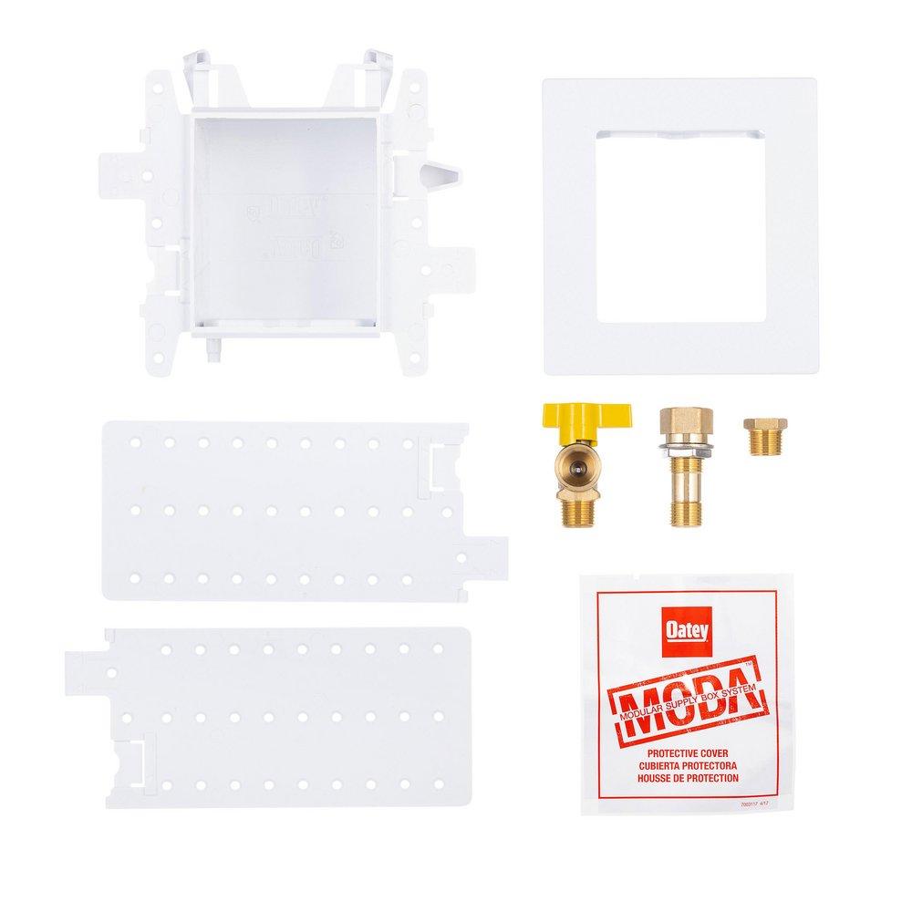 Oatey&reg; White 3-19/50 x 4-17/20 x 4 in. Gas Valve Supply Box 