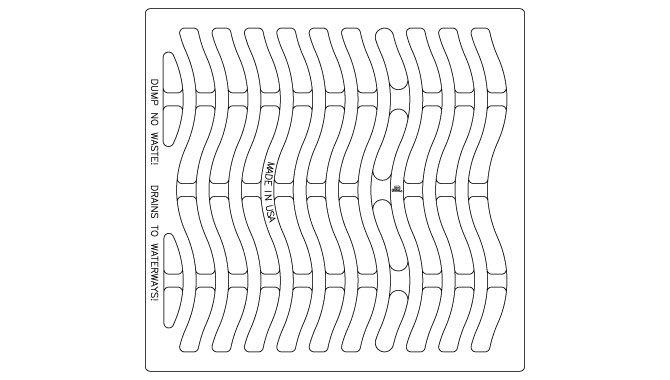 EJ Black 27-7/8 in. Gray Iron Rectangular Catch Basin Grate 