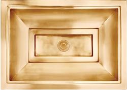 21-3/4 in. Dual Mount Rectangular Bronze Bathroom Sink in Satin Unlacquered Brass