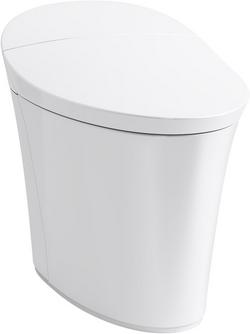 0.8 gpf/1.28 gpf Elongated Dual Flush One Piece Smart Toilet in White