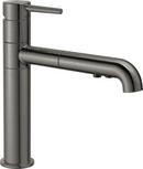 Delta Faucet Black Stainless Single Handle Pull Out Kitchen Faucet 