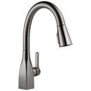 Single Handle Pull Down Kitchen Faucet with Three-Function Spray, Magnetic Docking and ShieldSpray Technology in Black Stainless
