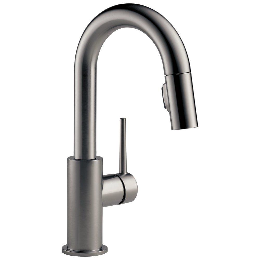 Delta Faucet Black Stainless Single Handle Lever Bar Faucet 