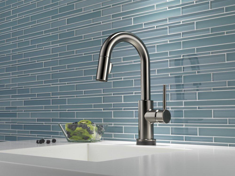 Delta Faucet Black Stainless Single Lever Handle Bar Faucet 