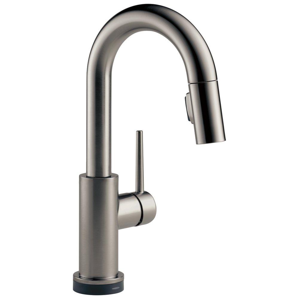 Delta Faucet Black Stainless Single Lever Handle Bar Faucet 