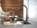Delta Faucet Black Stainless Single Handle Pull Down Touch Activated Kitchen Faucet 