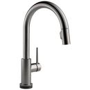 Single Handle Pull Down Kitchen Faucet with Touch Activation in Black Stainless