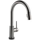 Delta Faucet Black Stainless Single Handle Pull Down Touch Activated Kitchen Faucet 