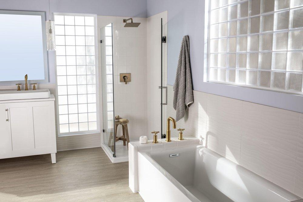 KOHLER Matte Black Two Handle Roman Tub Faucet Trim Only 