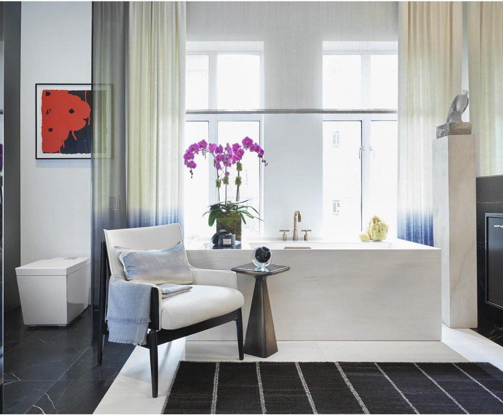 KOHLER Matte Black Two Handle Roman Tub Faucet Trim Only 