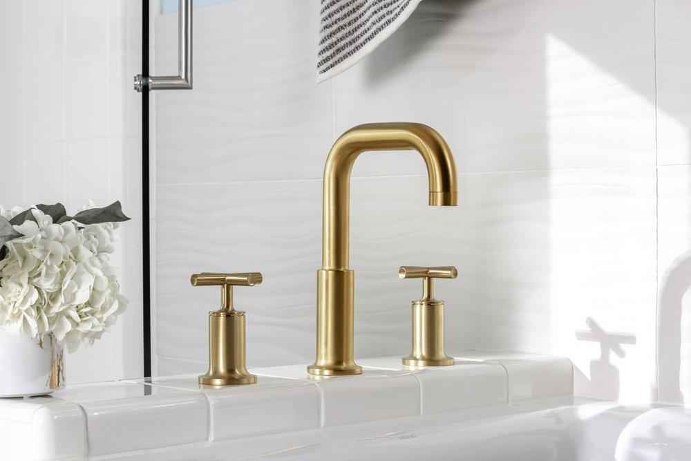 KOHLER Matte Black Two Handle Roman Tub Faucet Trim Only 