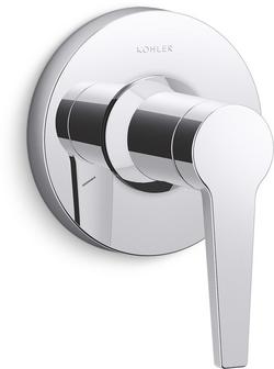 Single Handle Diverter Valve Trim in Polished Chrome