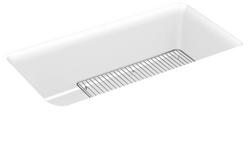 33-1/2 in. Undermount Neoroc Single Bowl Kitchen Sink in Matte White