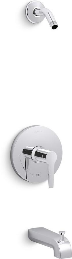 Single Handle Bathtub & Shower Faucet in Polished Chrome (Trim Only)