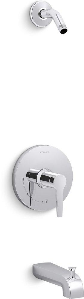 KOHLER Polished Chrome Single Handle Bathtub & Shower Faucet (Trim Only) 