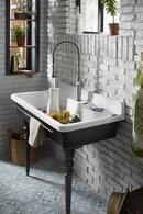 KOHLER White 45 x 25 in. Cast Iron 1 Bowl Top Mount and Wall Mount Kitchen Sink in White 