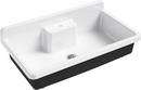 45 x 25 in. No Hole Cast Iron Single Bowl Drop-in Kitchen Sink in White