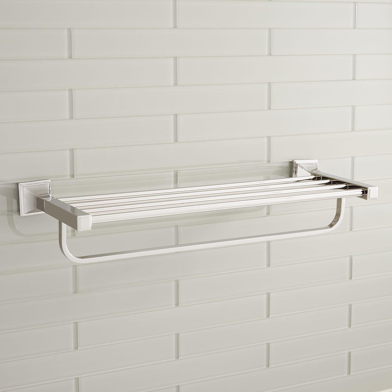 Signature Hardware Polished Nickel Towel Holder 