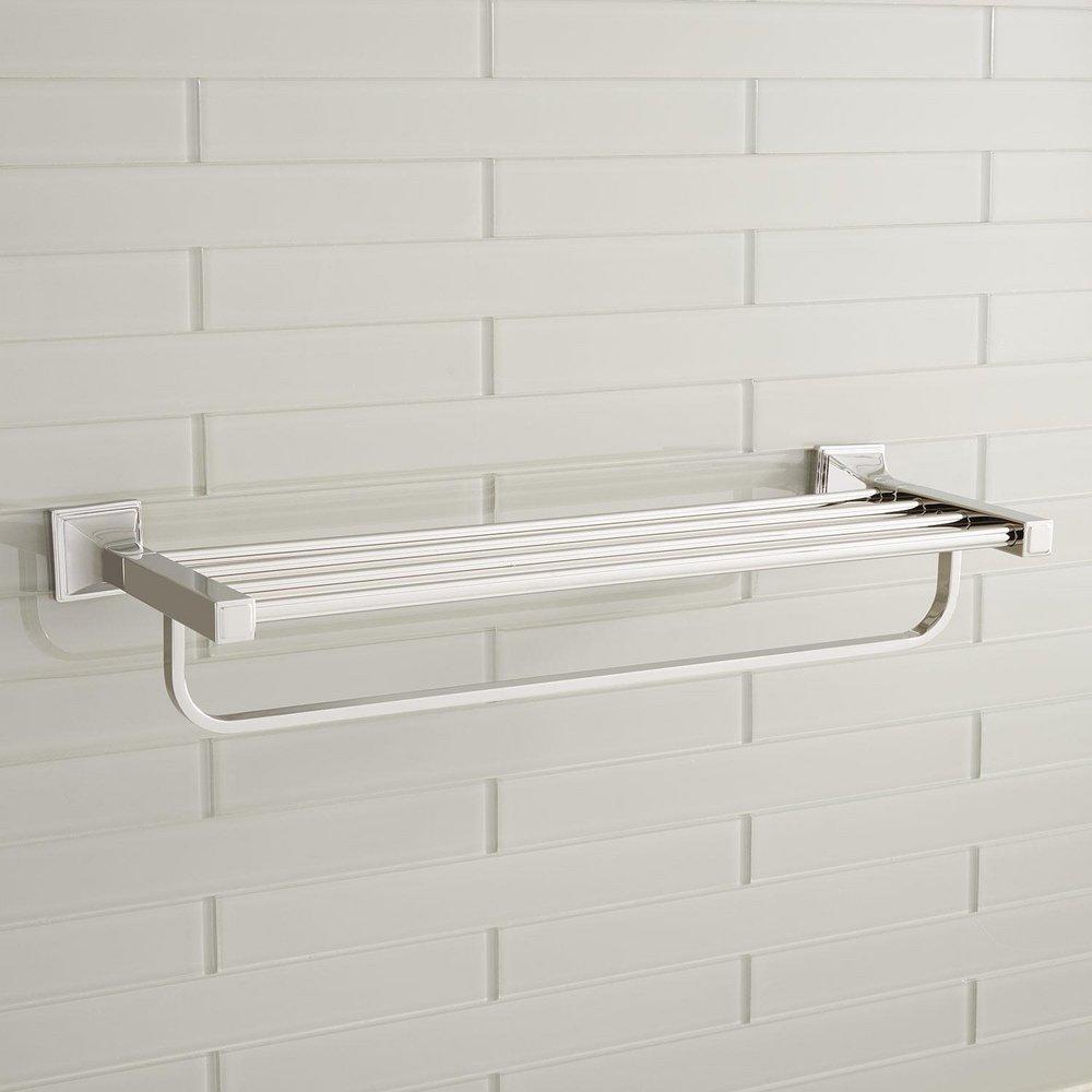 Signature Hardware Polished Nickel Towel Holder 