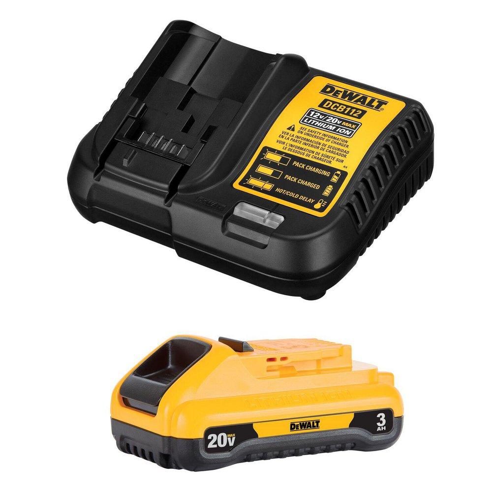DEWALT 20V MAX BATTERY AND CHARGER 