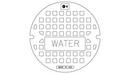 EJ Asphalt Black 1040A SLD WTR CVR W/ 2 OPEN HOLE 