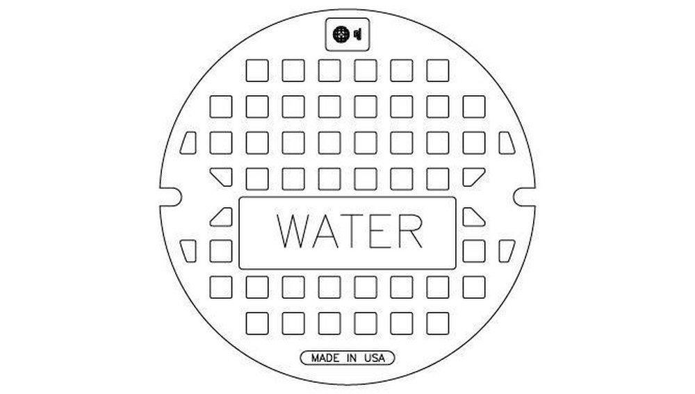 EJ Asphalt Black 1040A SLD WTR CVR W/ 2 OPEN HOLE 