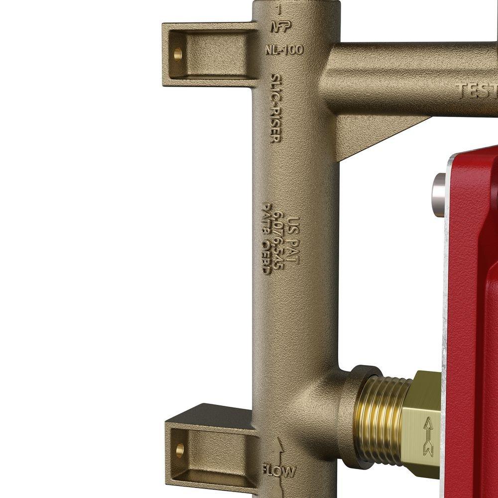 National Fire Products Cast Brass Male Threaded Adapter, Fire Sprinkler Riser Unit, Inline Check Valve and Pressure Relief Valve 